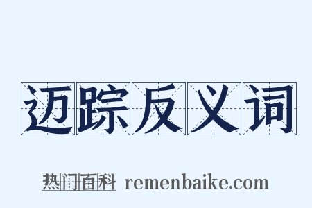 迈踪反义词是什么意思的图片